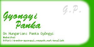 gyongyi panka business card