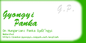gyongyi panka business card